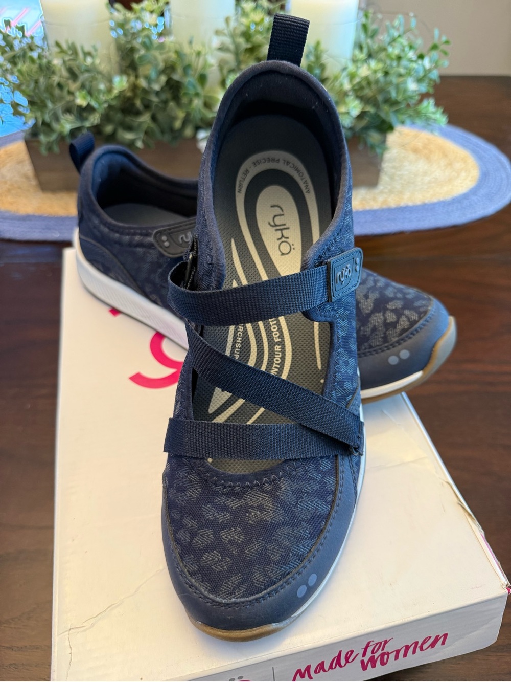 Ryka Navy Blue Mary Jane Comfort Sneakers size 8 Kallie Leporad - Picture 3 of 10